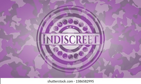 Indiscreet pink on camouflaged texture. Vector Illustration. Detailed.