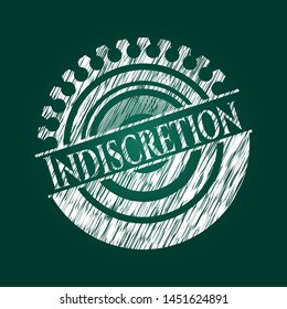 Indiscretion chalk emblem. Vector Illustration. Detailed.