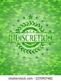 Indiscretion green mosaic emblem