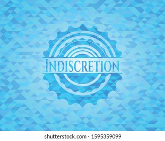 Indiscretion light blue mosaic emblem