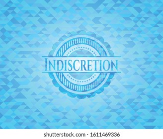 Indiscretion light blue mosaic emblem