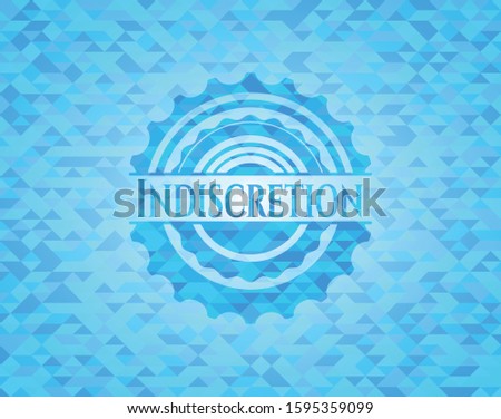 Indiscretion light blue mosaic emblem