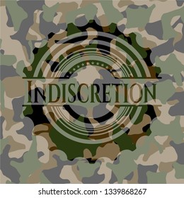Indiscretion on camouflaged texture