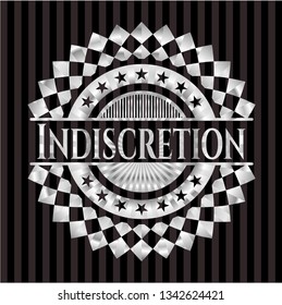 Indiscretion silver badge or emblem