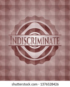 Indiscriminate red seamless geometric emblem.
