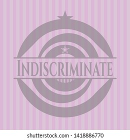 Indiscriminate retro pink emblem. Vector Illustration. Detailed.