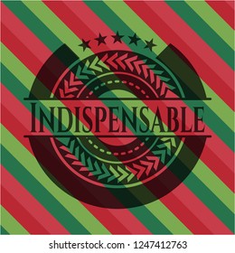 Indispensable christmas badge background.