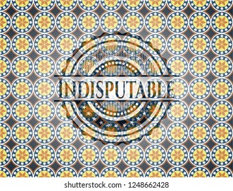 Indisputable arabesque emblem background. arabic decoration.