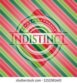 Indistinct christmas colors style badge.