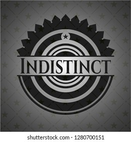 Indistinct dark badge