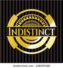 Indistinct gold emblem