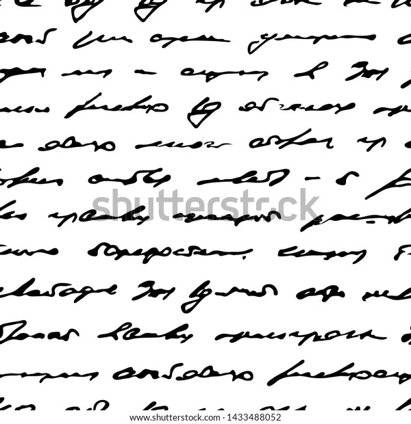 不明瞭な筆跡 模造ビンテージ文字 シームレスなパターン 手書きのテキストの背景 テキストを読み取れません 抽象的な装飾 手書き みすぼらしい原稿 古い 文字 イプスム湖 のベクター画像素材 ロイヤリティフリー