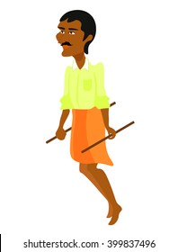 Indium rickshaw .vector illustration