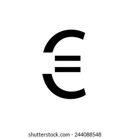 An Individual Alphabet Character of a Custom Font - Euro