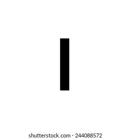 An Individual Alphabet Character of a Custom Font - Lowercase L