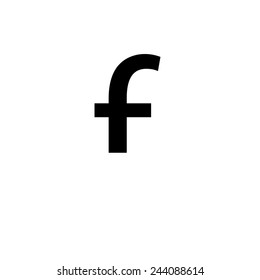 An Individual Alphabet Character of a Custom Font - Lowercase F