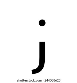 An Individual Alphabet Character of a Custom Font - Lowercase J