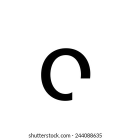 An Individual Alphabet Character of a Custom Font - Lowercase O