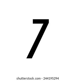 An Individual Alphabet Character of a Custom Font - Number 7