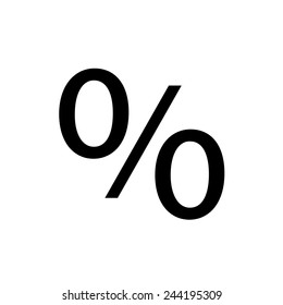 An Individual Alphabet Character of a Custom Font - Percentage