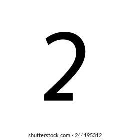 An Individual Alphabet Character of a Custom Font - Number 2