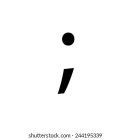 An Individual Alphabet Character of a Custom Font - Semi Colon