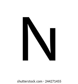 An Individual Alphabet Character of a Custom Font - Uppercase N