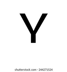 An Individual Alphabet Character of a Custom Font - Uppercase Y