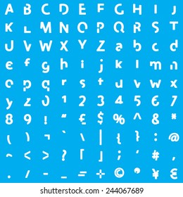 Individual Alphabet Characters of a Custom Font - Elements Bold 