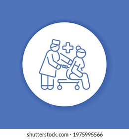 Individual anesthesia for pregnant women color glyph icon. Pictogram for web, mobile app, promo. UI UX design element.