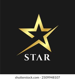 Icono de símbolo de estrella de oro de premio individual