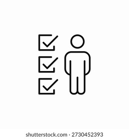 vetor de sinal de ícone de lista de verificação individual