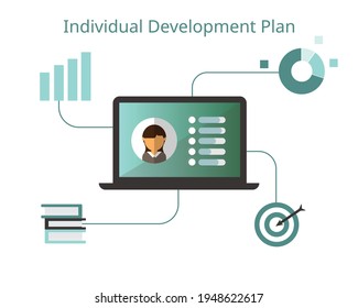 individual development plan (IDP) to help employees in career and personal development vector