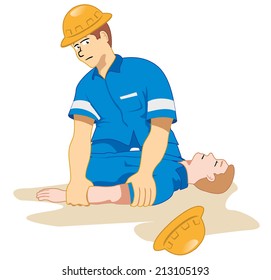 Individual employee fainting being positioned 4