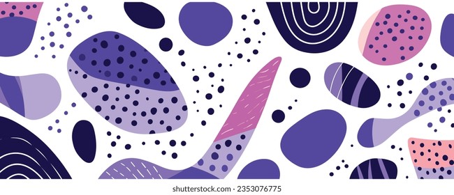 Individual Handdrawn Geometric Patterns, Colorful, Handdrawn PNG and Vector, in the Style of Light Violet and Dark Black, Eccentric Pop Art, Minimalist Canvases, Expressionist Color Fields