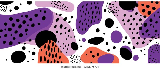 Individual Handdrawn Geometric Patterns, Colorful, Handdrawn PNG and Vector, in the Style of Light Violet and Dark Black, Eccentric Pop Art, Minimalist Canvases, Expressionist Color Fields