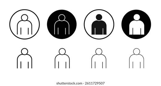 Individual icon Flat simple outline set