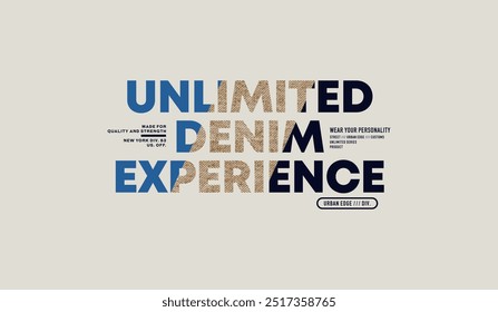 Individual identity, urban edge, abstract typography modern design slogan. Vector illustration graphics print t shirt, apparel, background, poster, banner, postcard or social media 