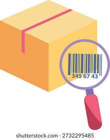  Inspeção individual de uma caixa, focada na localização de códigos de barras para digitalização.