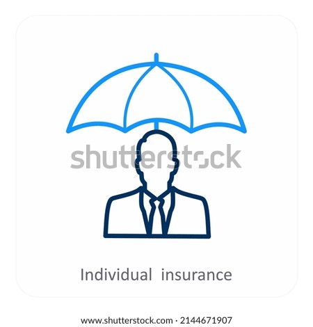 Individual Insurance And Insurance Icon Concept