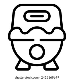 Individual kid potty icon outline vector. Care comfort. Clean bowl