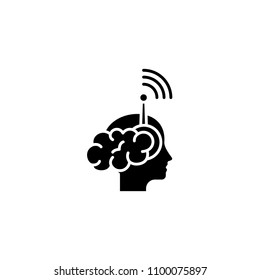 Individual perception black icon concept. Individual perception flat  vector symbol, sign, illustration.