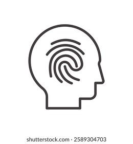 individual personality icon isolated stroke in black color