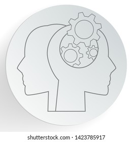 Individual Personality Vector Line Icon. Creative mindset concept. Web design, apps, software and print usage.