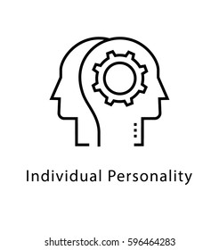 Individual Personality Vector Line Icon