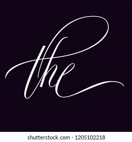Individual pre-made element of "the" Perfect for wedding invitation or logo design.