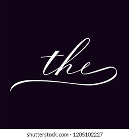 Individual pre-made element of "the" Perfect for wedding invitation or logo design.