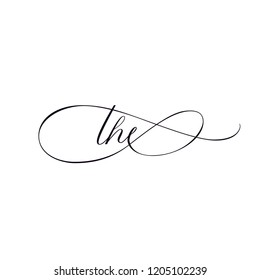 Individuelles, vorgefertigtes Element von "the" Perfect für Hochzeitseinladung oder Logo-Design.