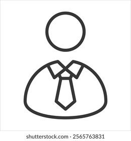 Individual Profession Icon Vector Illustration Outline Style