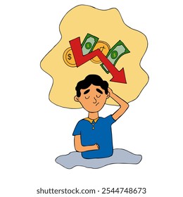 An individual reflects, regretting decisions made, when the economy declines and hopes that were once bright now feel increasingly distant. Difficult decisions to face.